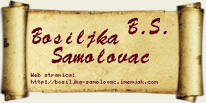 Bosiljka Samolovac vizit kartica